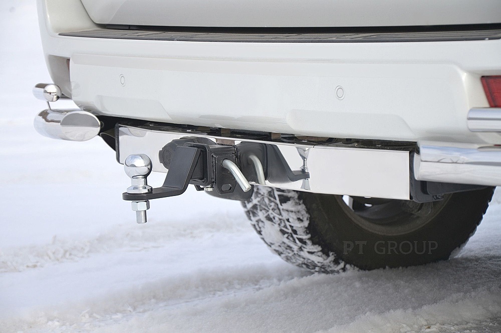 Фаркоп с нерж накладкой TOYOTA LC PRADO 150 2009-/ LEXUS GX 460 2010-2013 съемный квадрат