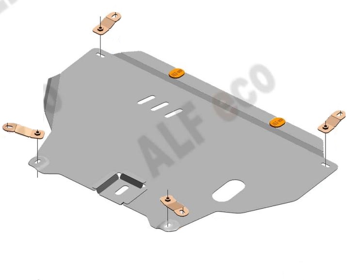 Защита двигателя и КПП Peugeot Bipper 2008-2014 V-1,4D